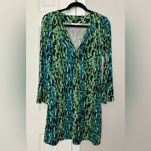 DVF Vintage Silk Gaby Dress Frog print Size 4